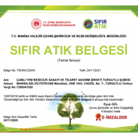 Çamlı Turgutlu Feed Factory Has Earned The Right To Receive A "Zero Waste Certificate"!